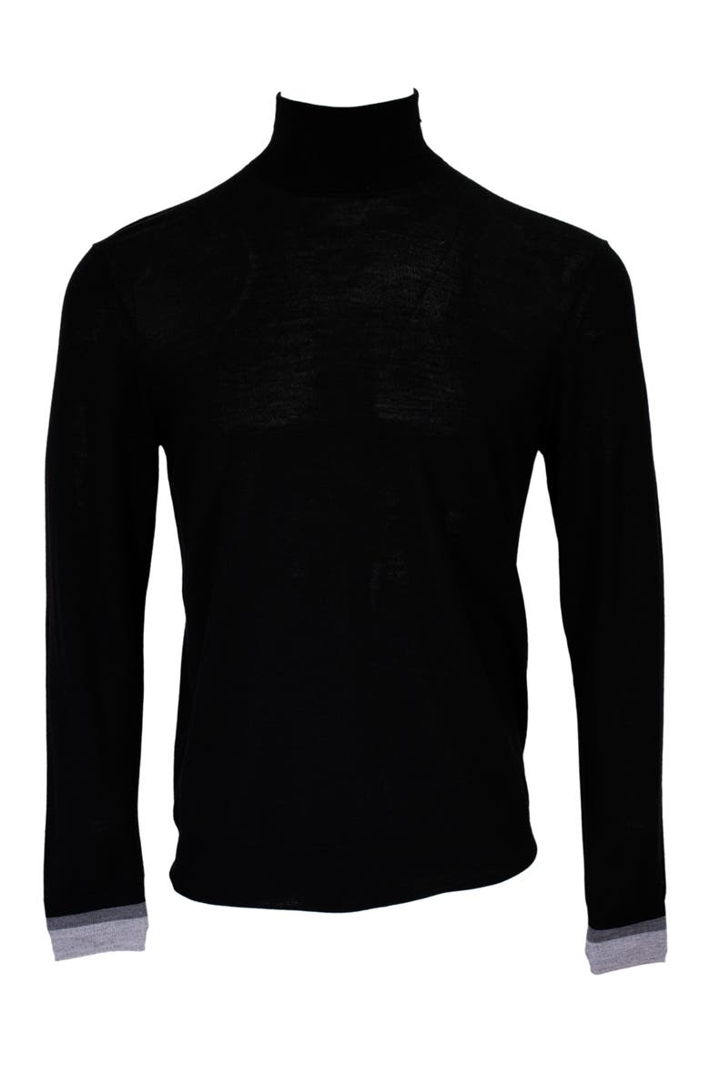 Ronald Merino Wool Turtleneck Sweater, Alternate, color, Black