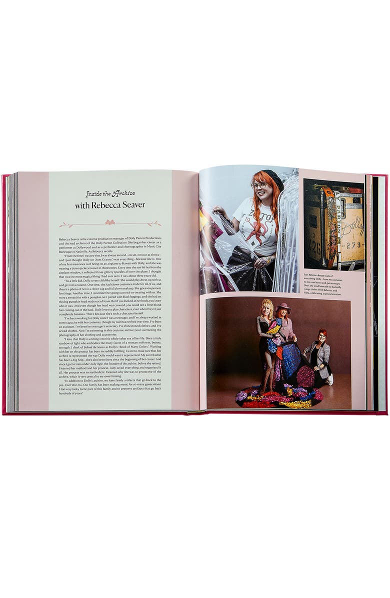 Graphic Image Dolly Parton Behind the Seams My Life in Rhinestones Leather Coffe Table book, Alternate, color, Pink