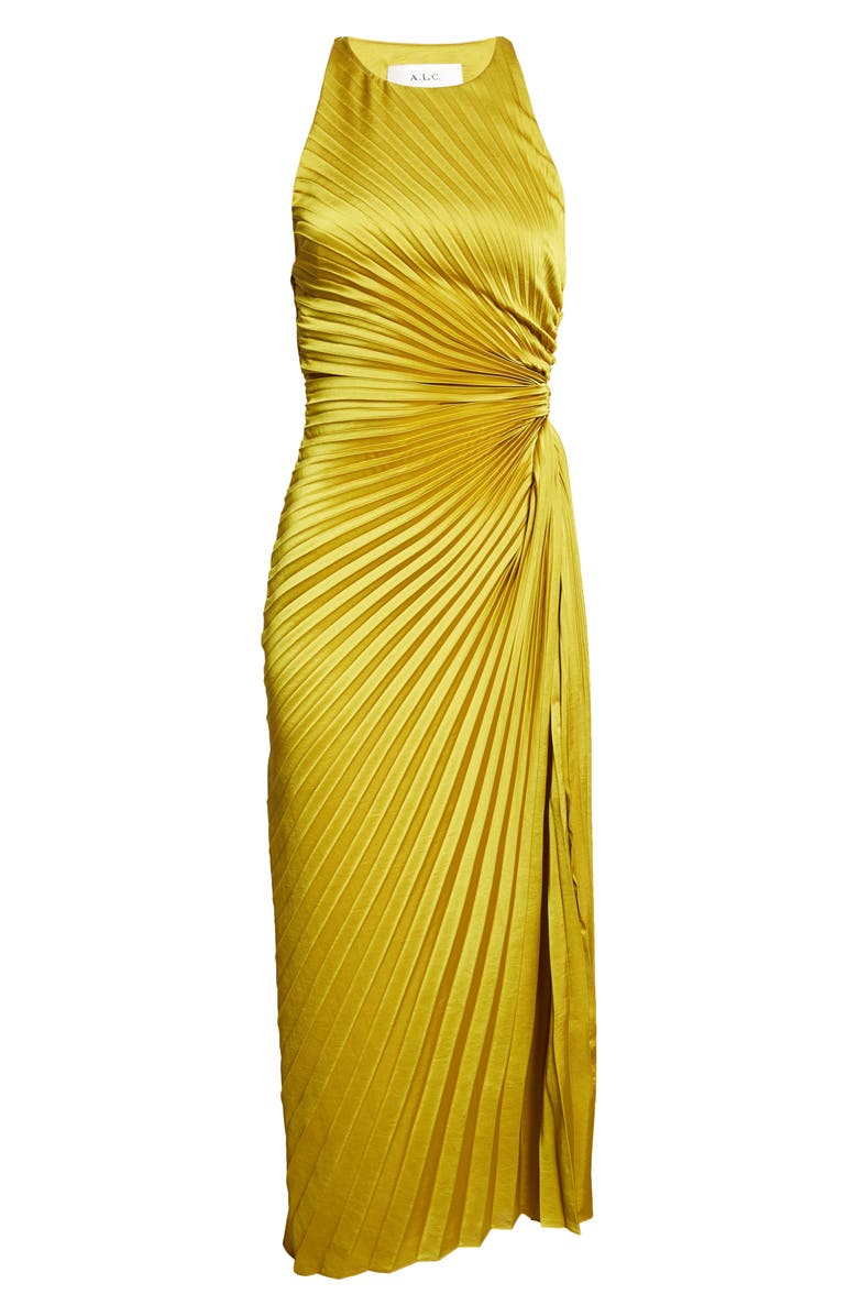 A.L.C. Reagan Asymmetric Pleat Dress, Alternate, color, Cactus Bloom