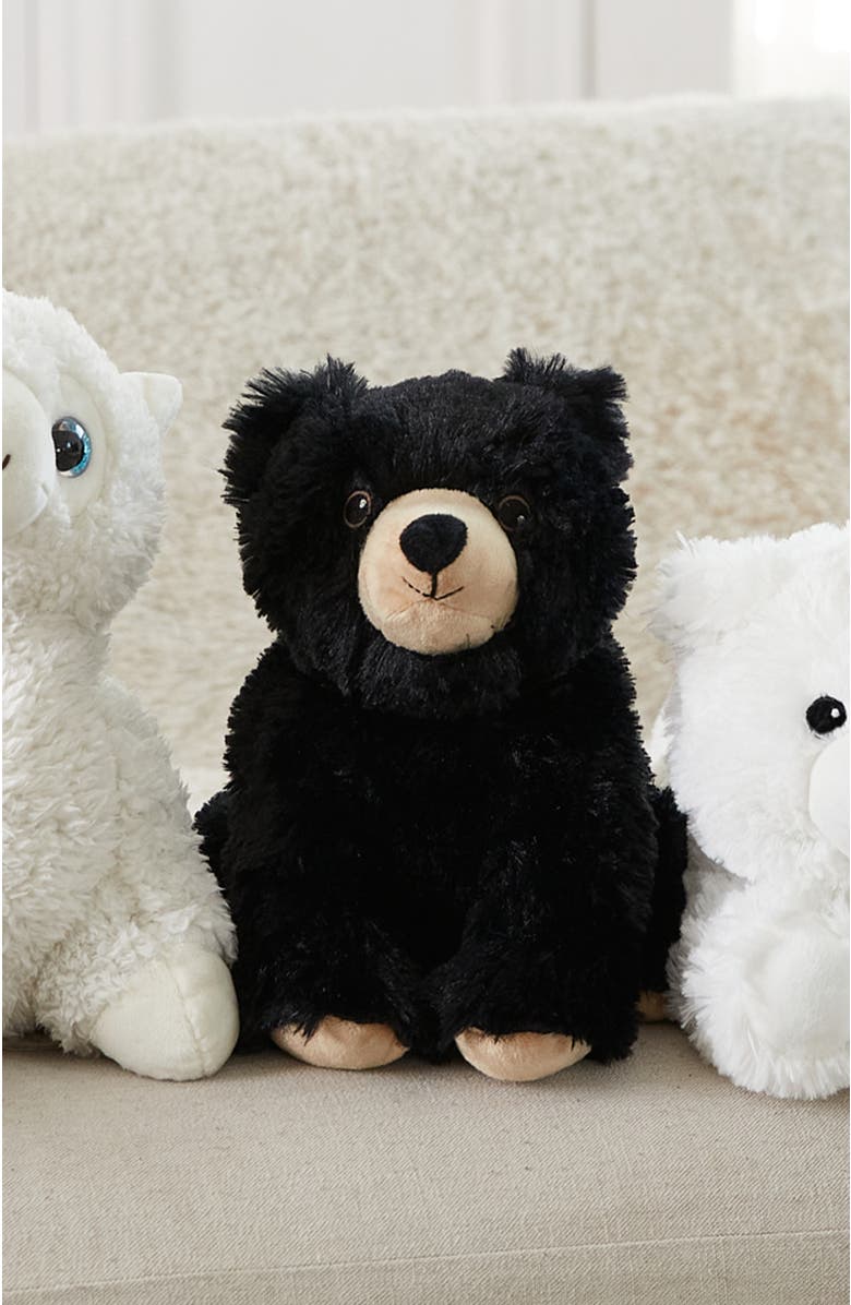 Warmies Black Bear Plush Toy, Alternate, color, Black