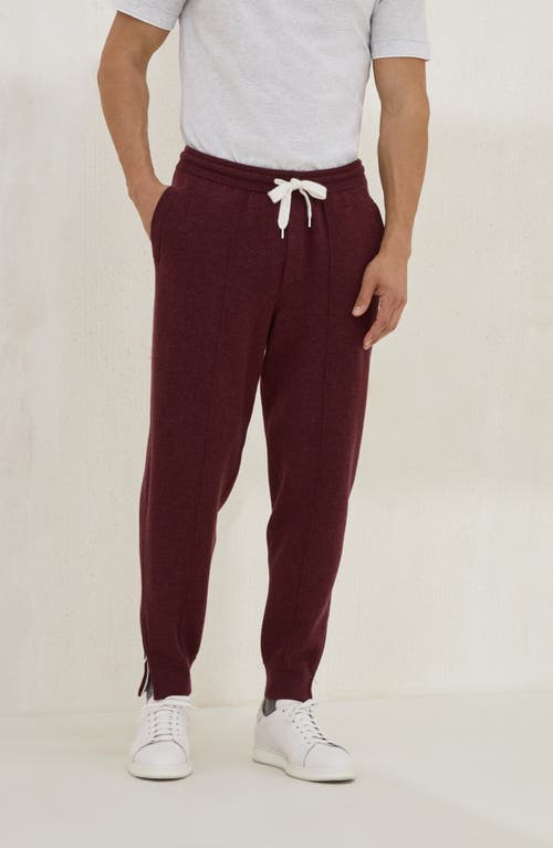 Brunello Cucinelli Double Knit Trousers In Purple