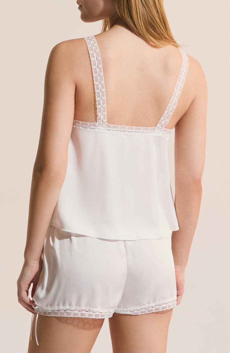 Etam Nyah Lace Trim Pajama Top, Alternate, color, White