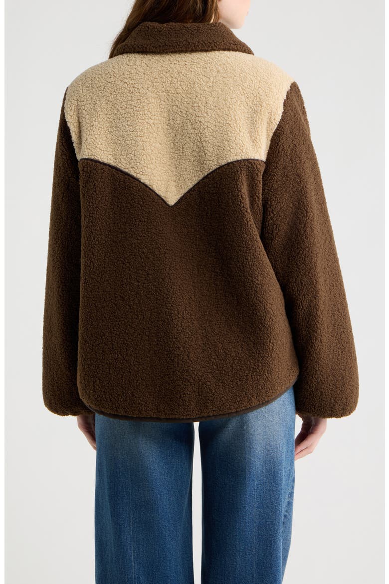 Reversible Pasture Fleece Jacket, Alternate, color, BROWN W/ CREAM