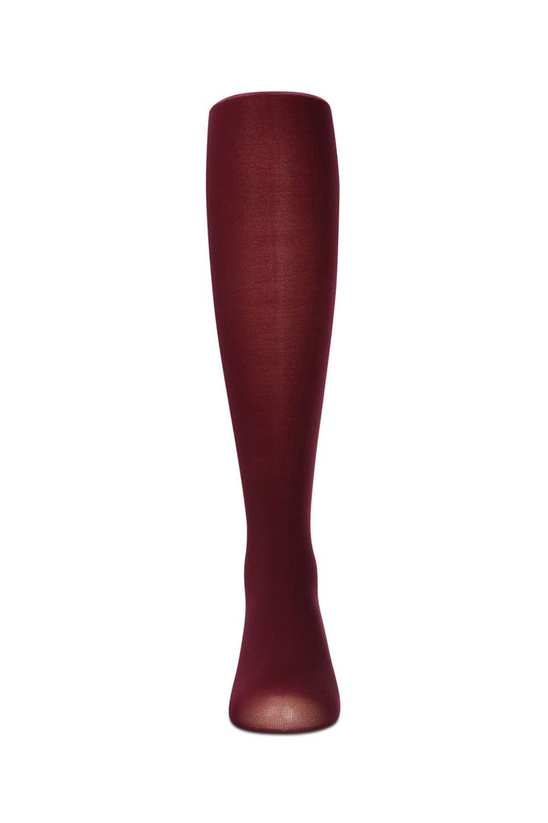 Winter Opaque Nylon Tights, Alternate, color, Maroon