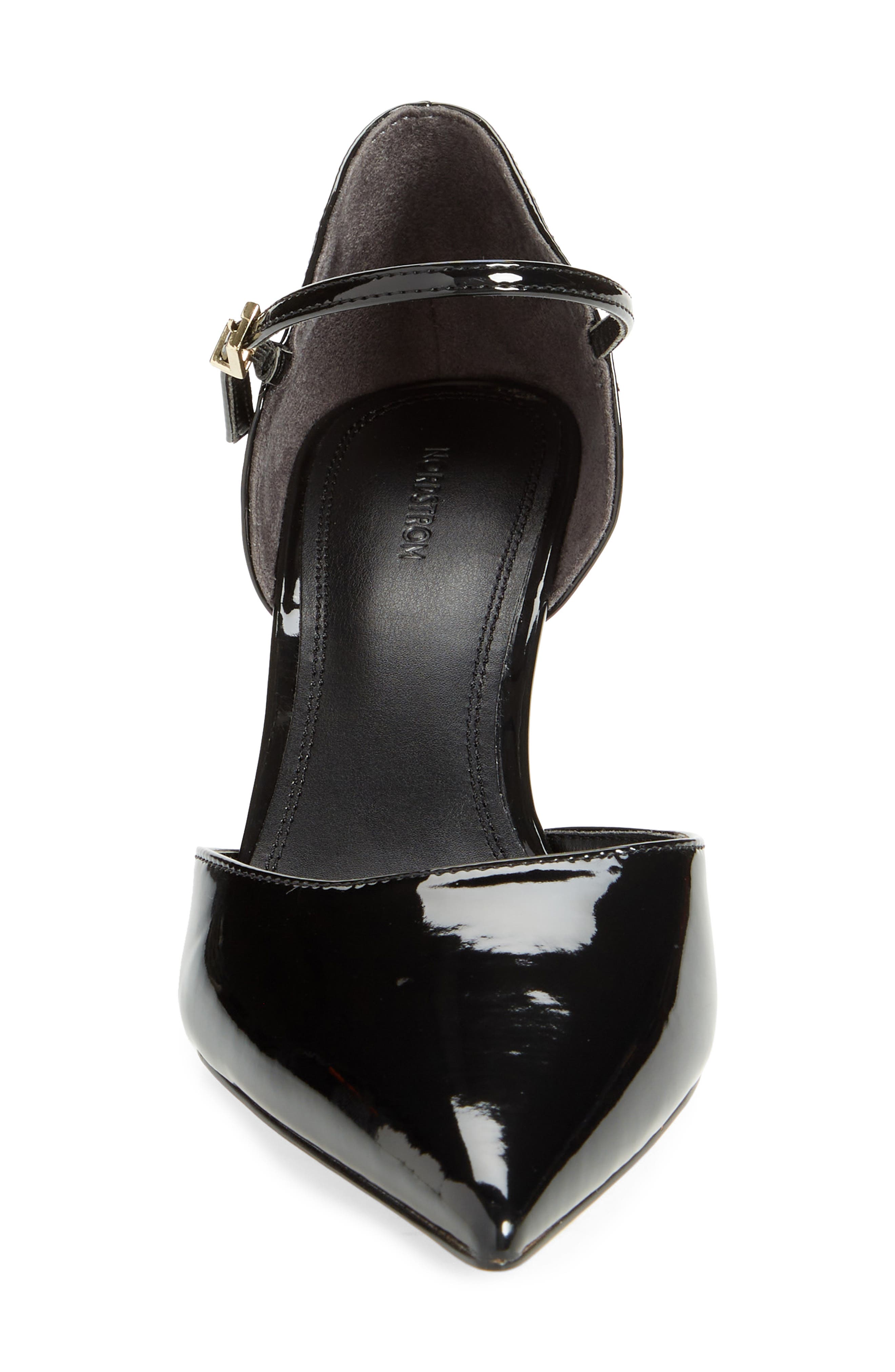 Nordstrom Liv Pointed Toe d'Orsay Pump, Alternate, color, Black Patent