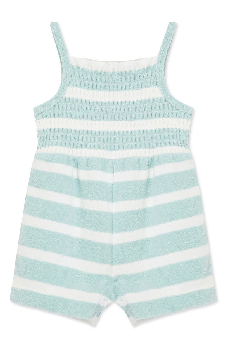 FOCUS Aquatic Organic Cotton Blend Smocked Romper, Main, color,