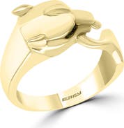 EFFY 14K Yellow Gold Black Diamond Panther Ring