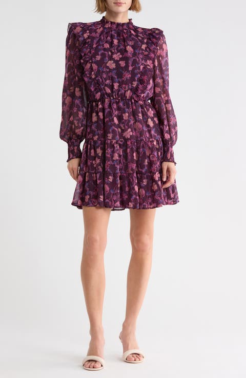 Clip Dot Chiffon Minidress
