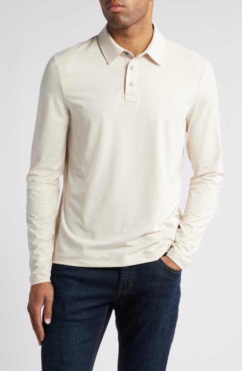 Luxe Jersey Long Sleeve Polo