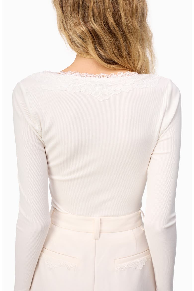 Rooney Lace Trim Rib Top, Alternate, color, WHITE