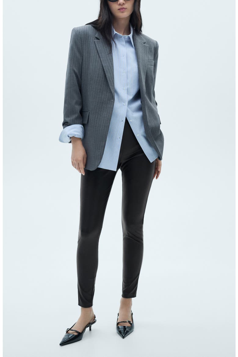 Faux Leather Leggings, Alternate, color, BLACK