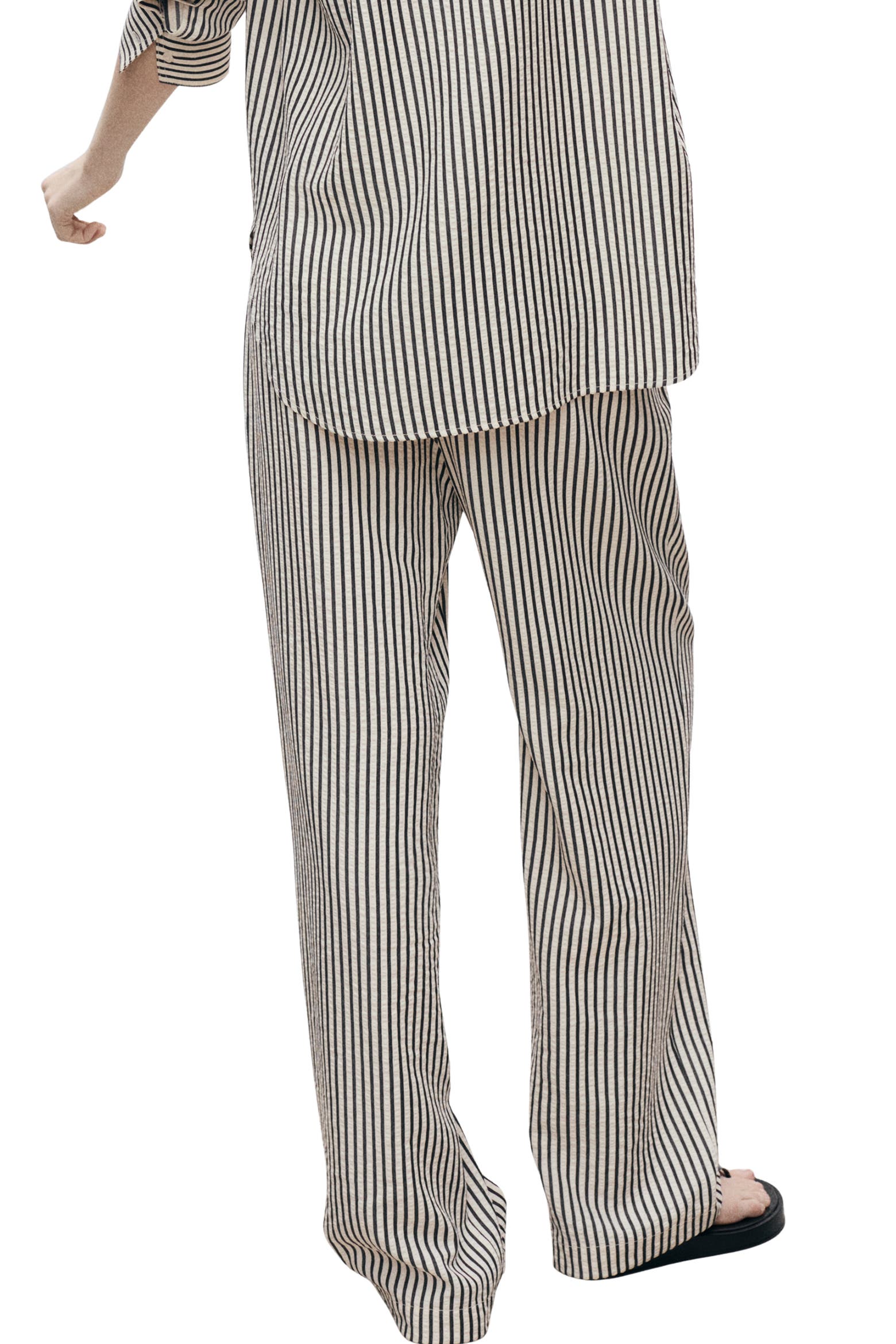 Ppants Texture MANGO Stripe Textured Straight Leg Pants (Women) | Nordstrom