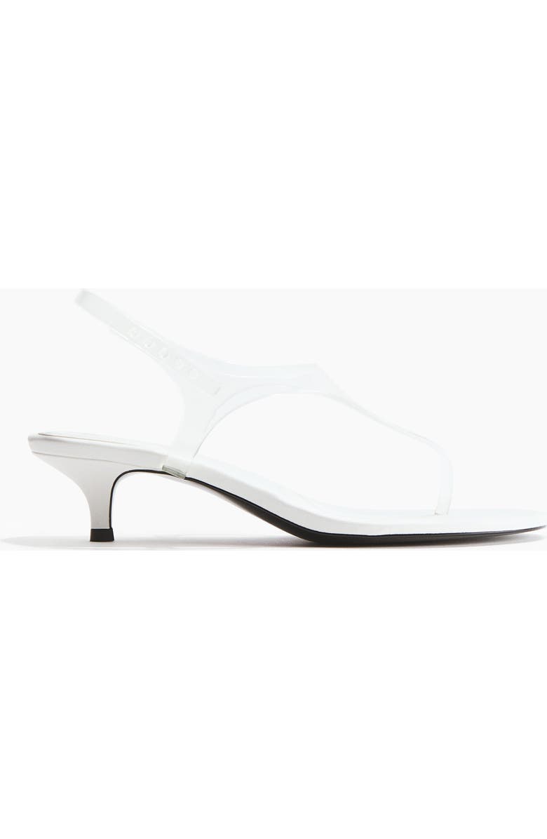 H&M Kitten-heeled Sandals, Alternate, color, White/Transparent