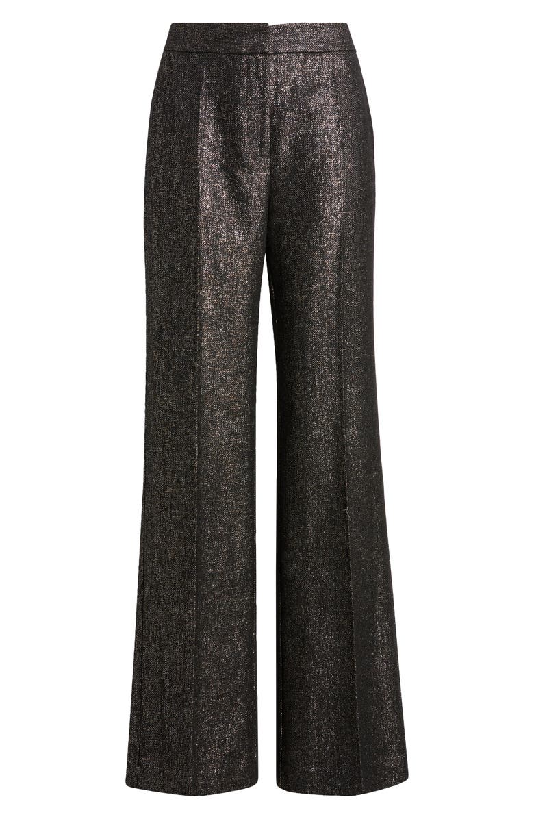 KOBI HALPERIN Misha Metallic Wool Blend Wide Leg Pants, Alternate, color, 