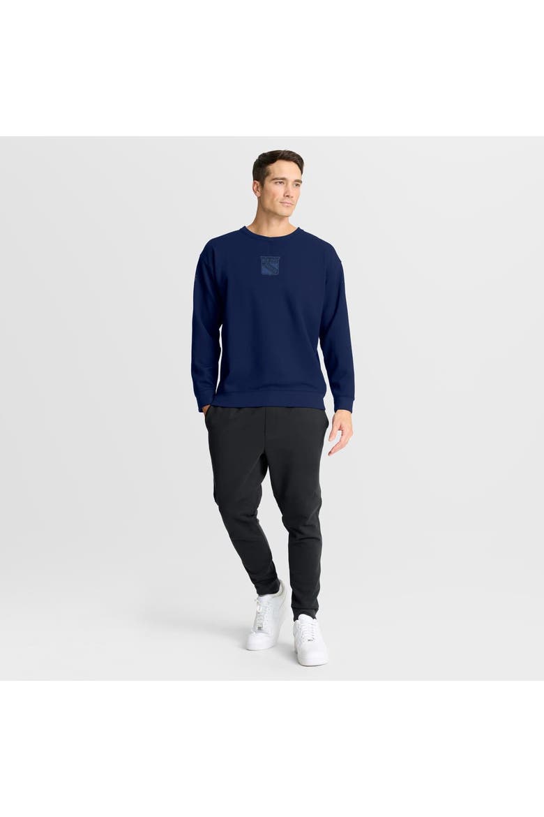 Men's Fanatics Navy New York Rangers Authentic Pro Road Tri-Blend Sweatshirt, Alternate, color, Navy