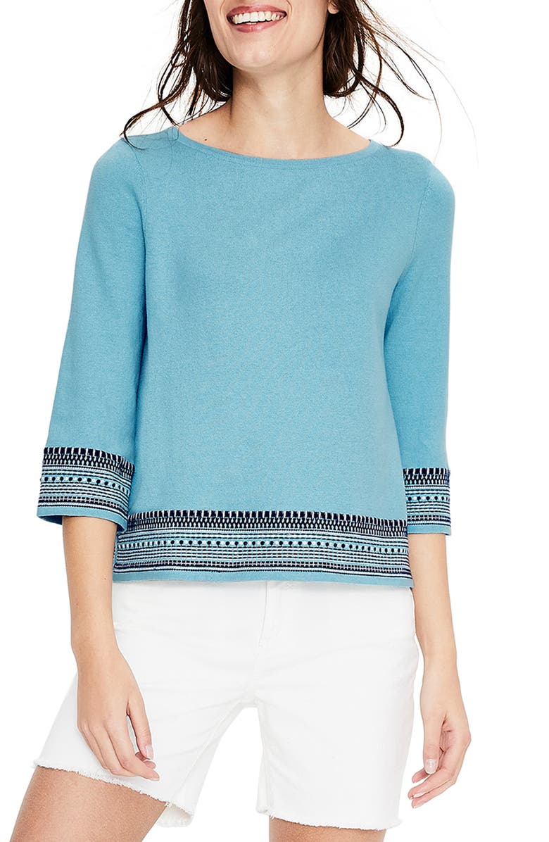 Boden Colette Embroidered Sweater, Main, color,