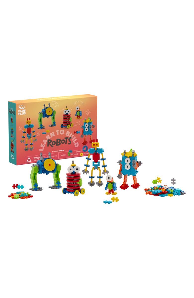 Plus-Plus USA Learn to Build Robots Playset, Alternate, color, Robots