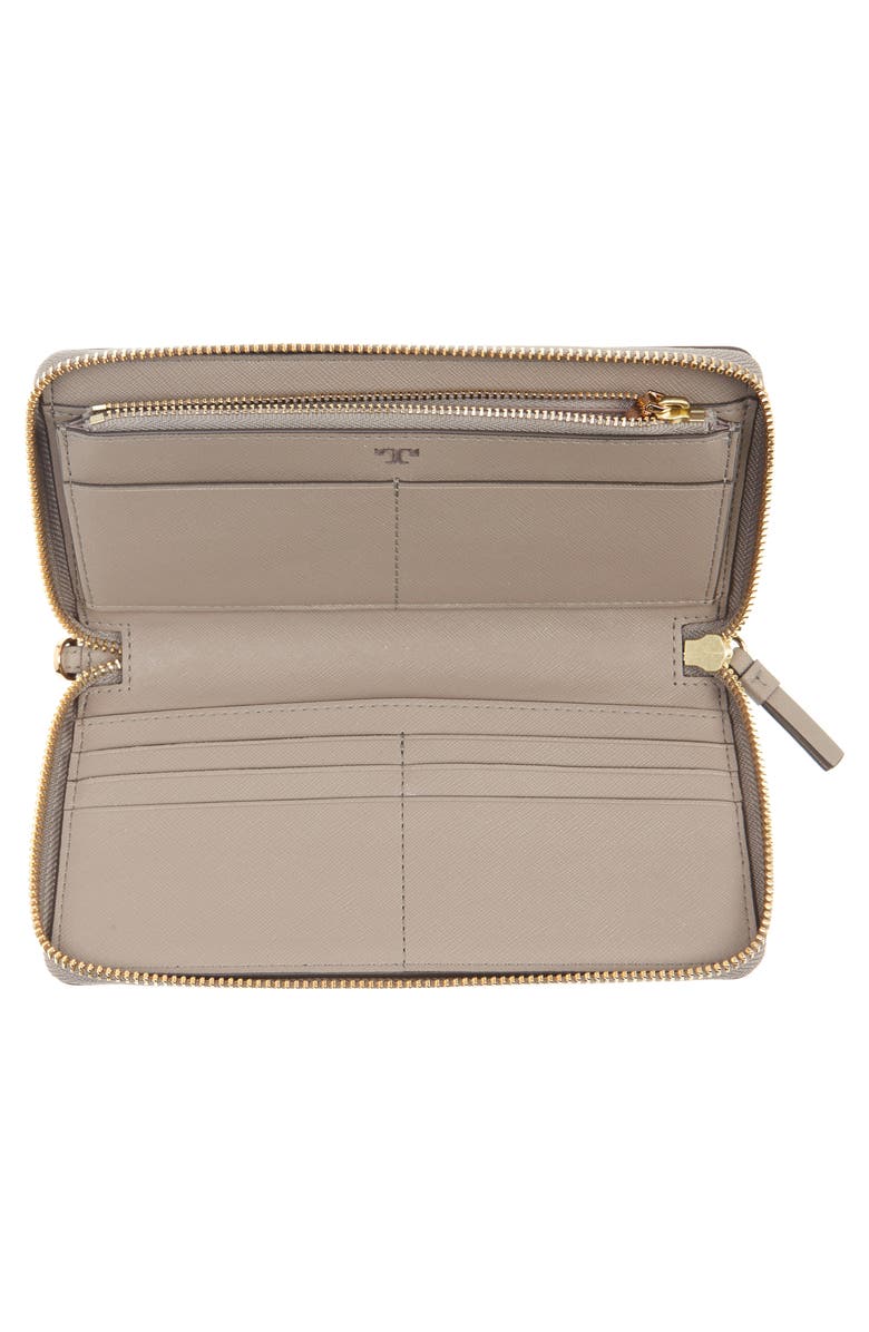 Tory Burch Robinson Zip Leather Continental Wallet, Alternate, color, 