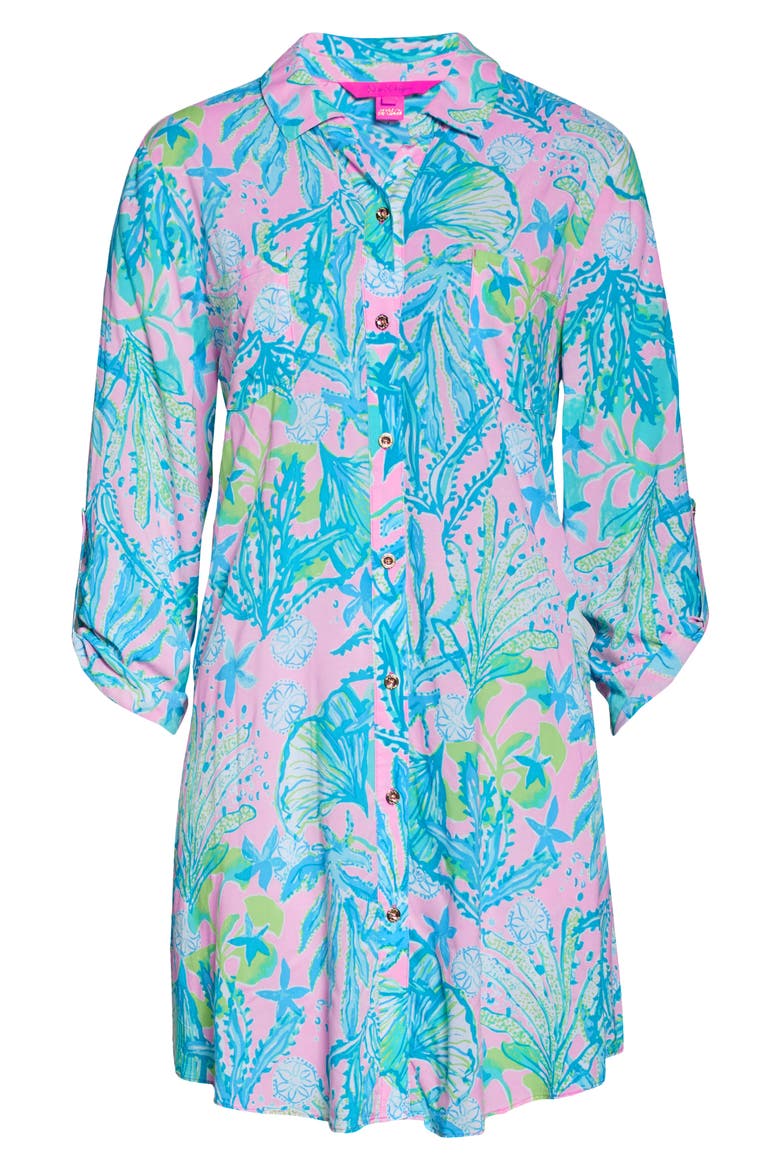 Natalie Cover-Up Shirtdress, Alternate, color, MANDEVILLA BABY HIP NAUTIC