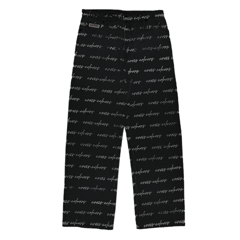 Signature Print Wide Leg Jeans