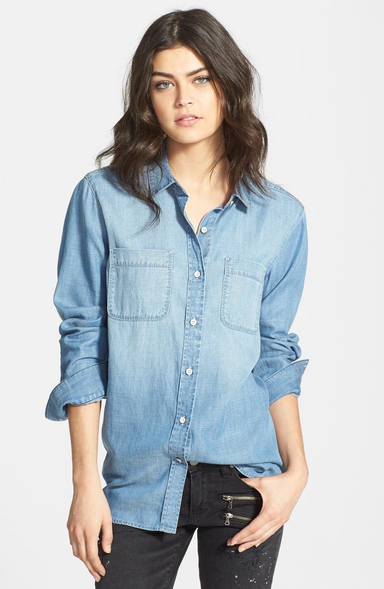 Treasure & Bond Treasure&Bond Boyfriend Fit Denim Shirt, Main, color,