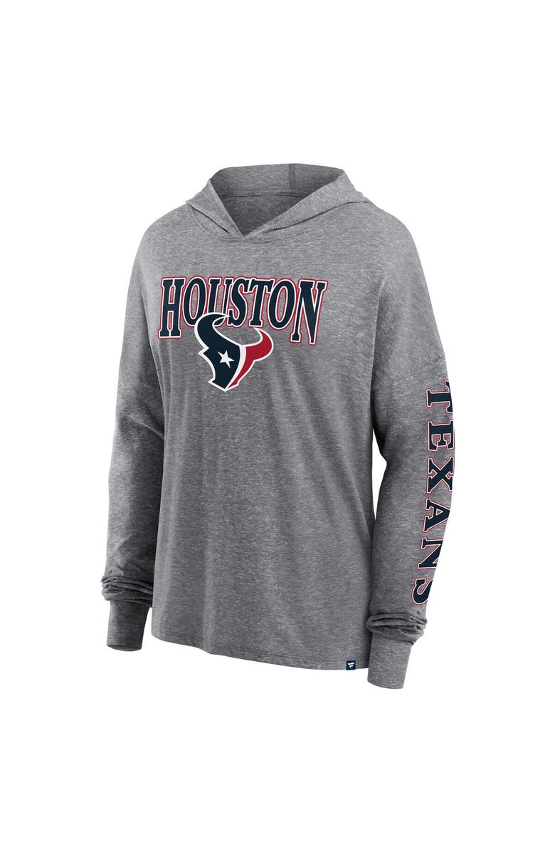 FANATICS Women's Fanatics Branded Heather Gray Houston Texans Classic Outline Pullover Hoodie, Alternate, color, 