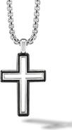 David Yurman Forged Carbon Cross Pendant