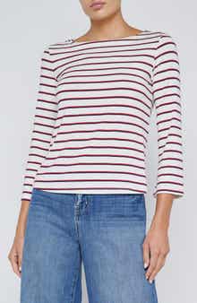 Lucille Stripe Boat Neck Top