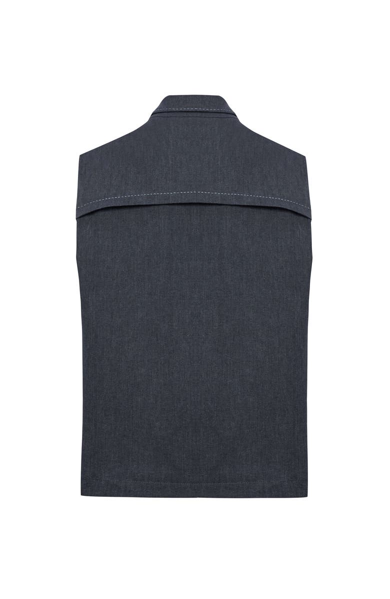 Jendue US Edgar Denim Vest - Men's Sleeveless Utility Jacket, Alternate, color, Deep Blue