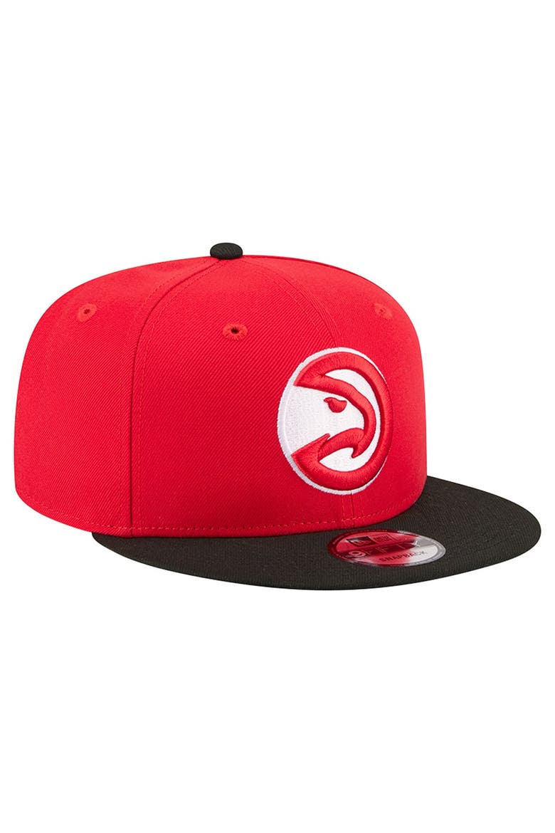 Men's New Era  Red Atlanta Hawks Two-Tone 9FIFTY Snapback Hat, Main, color, Red