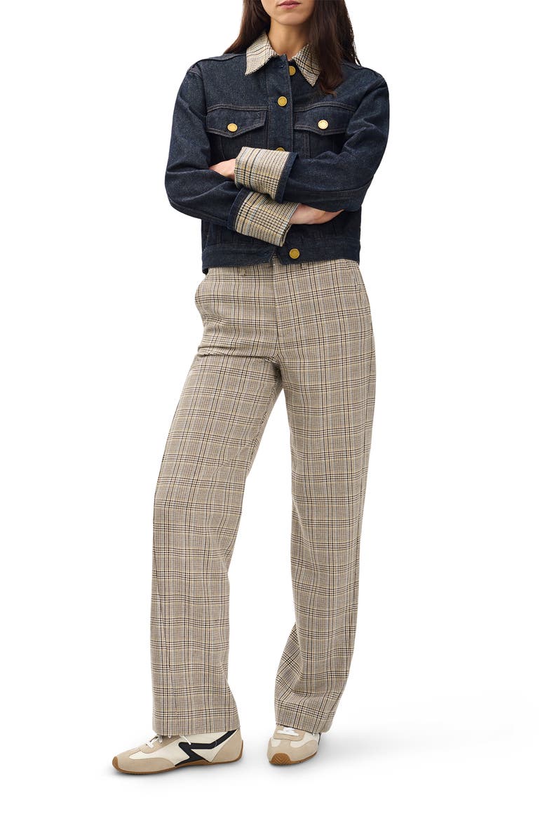 Shea Plaid Wool Blend Pants, Alternate, color, TNMLT