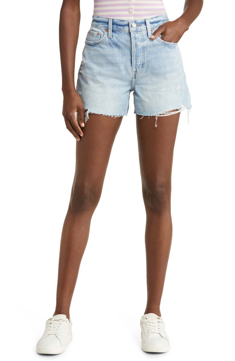 Pistola Connor Relaxed Raw Hem Denim Cutoff Shorts, Main, color, Oahu Vintage