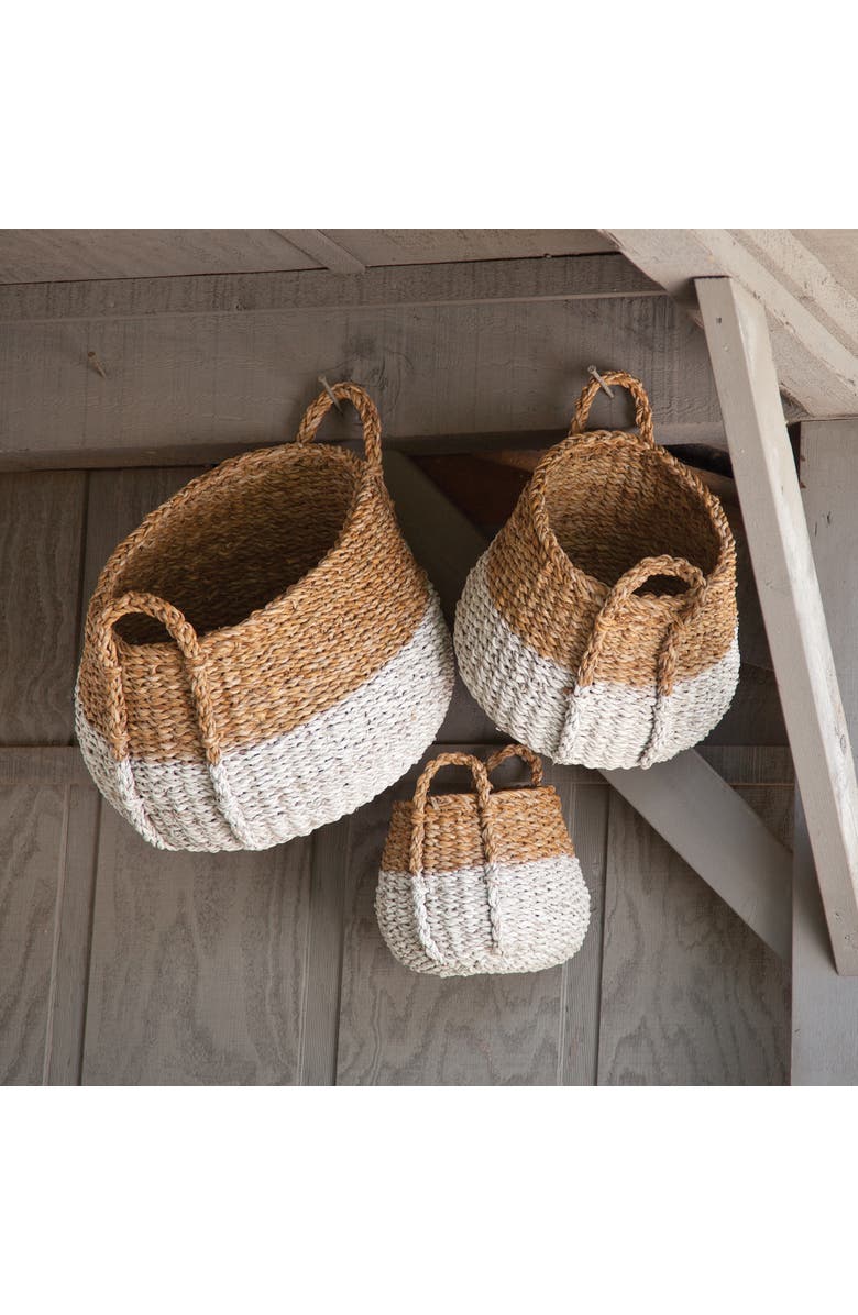 Napa Home & Garden Seagrass Round Baskets With Handles, Set Of 3, Alternate, color, Brown