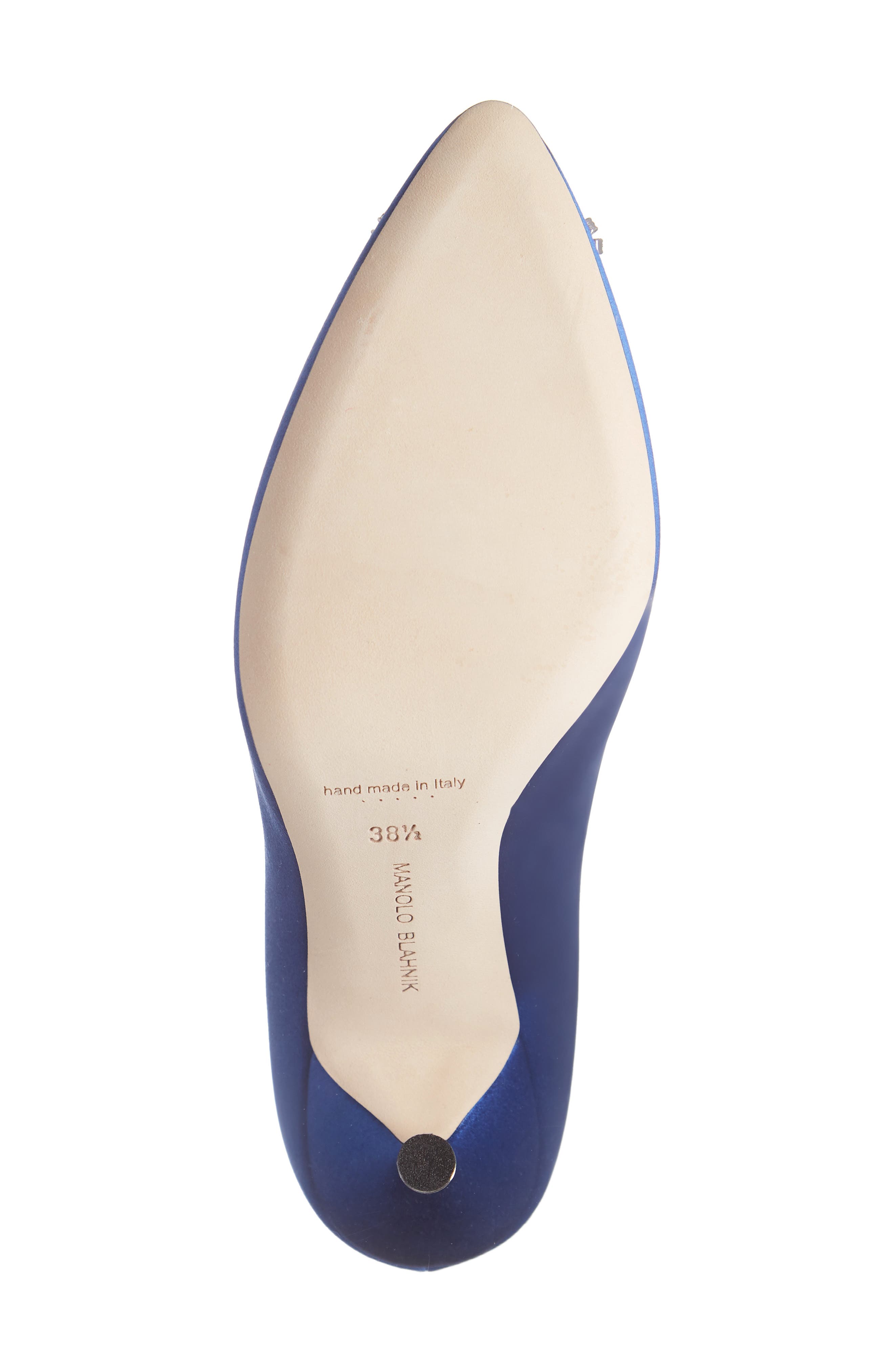 Hangisi Pointed Toe Pump, Alternate, color, BLUE SATIN/ CLEAR