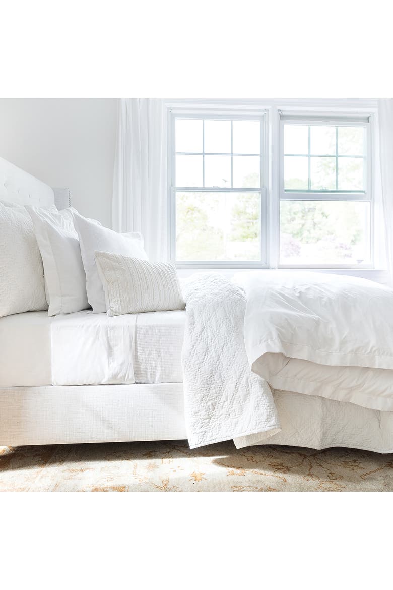 26" x 26" Sutton Dove Cotton Euro Sham - Machine Washable, Alternate, color, White