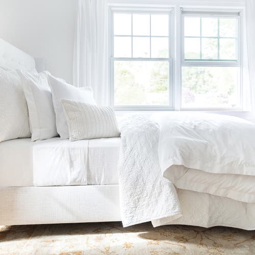 Elisabeth York 26" X 26" Sutton Dove Cotton Euro Sham In White