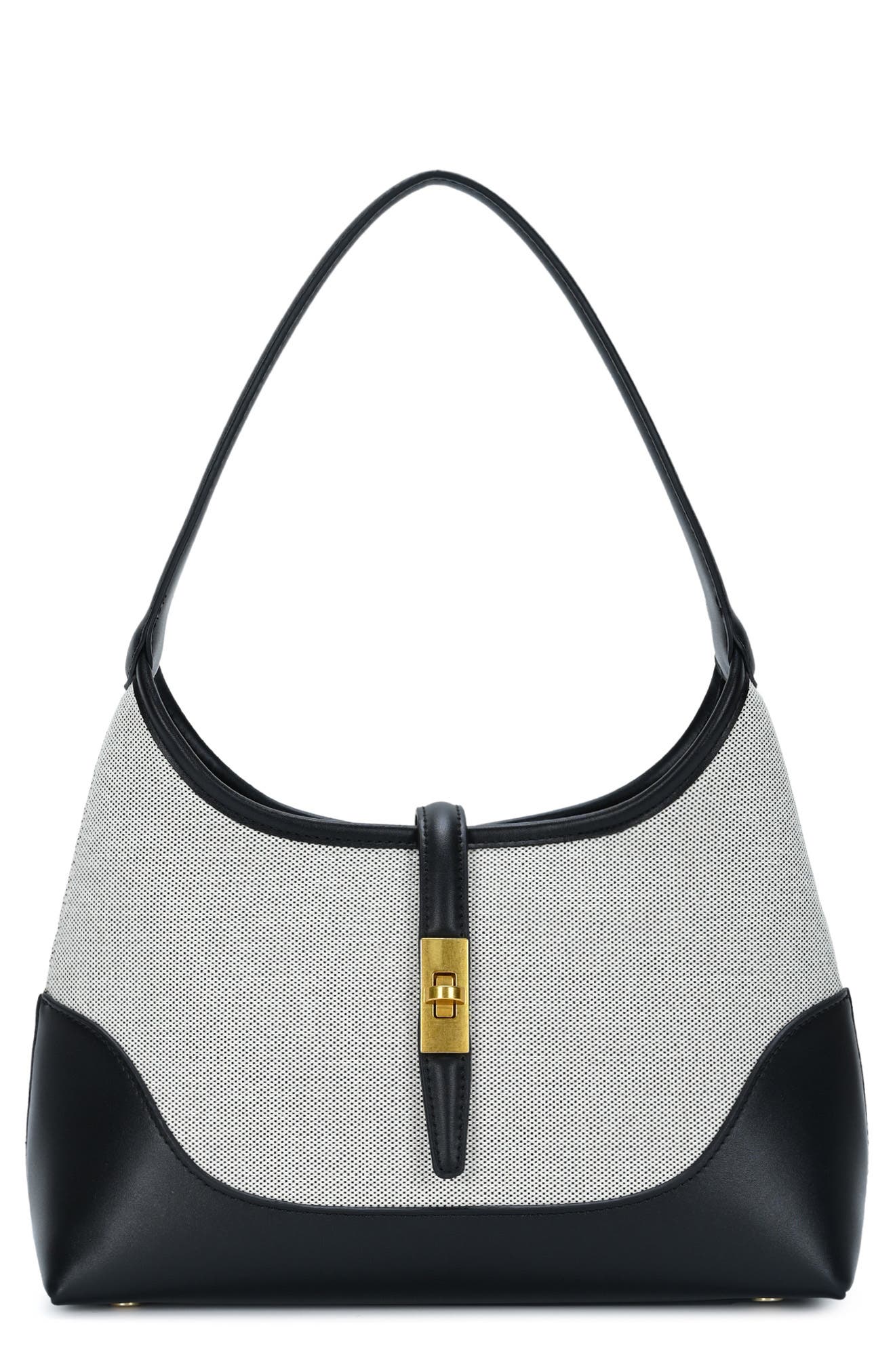 Two-Tone Canvas Shoulder Bag