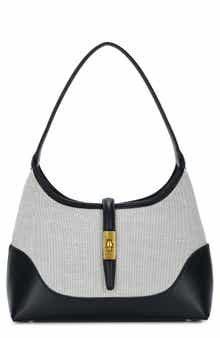 Two-Tone Canvas Shoulder Bag