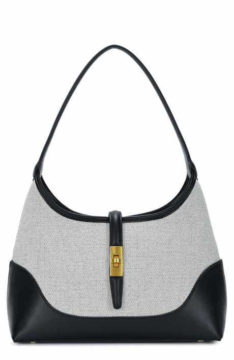 Two-Tone Canvas Shoulder Bag