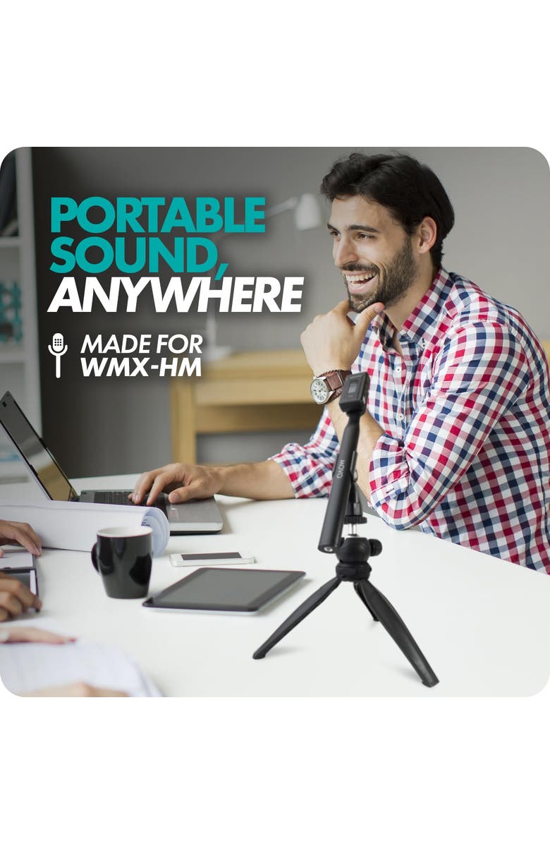 MOVO HMT-2 Tabletop Tripod Microphone Stand for WMX-HM and Rode Interview Go, Alternate, color, Black
