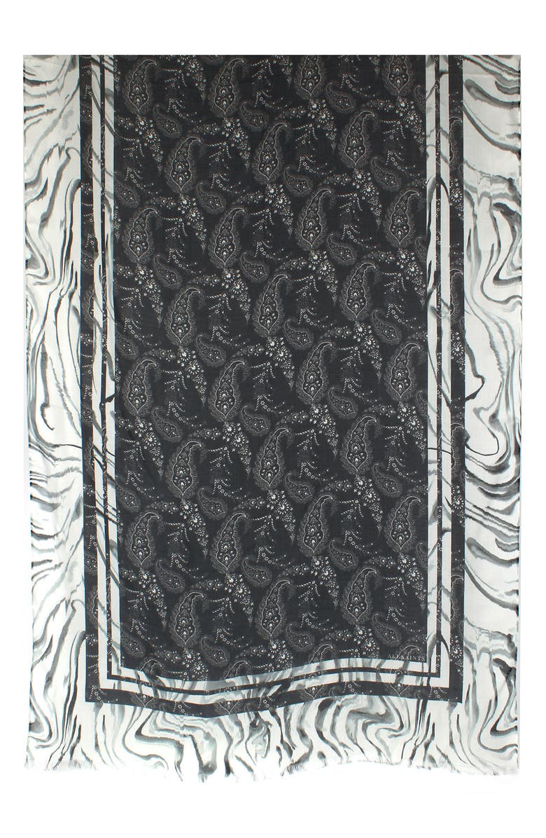 AllSaints Rosey Paisley Scarf, Alternate, color,