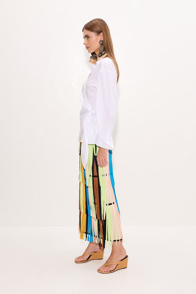 Za Za Knit Skirt, Alternate, color, Ocean Stripe