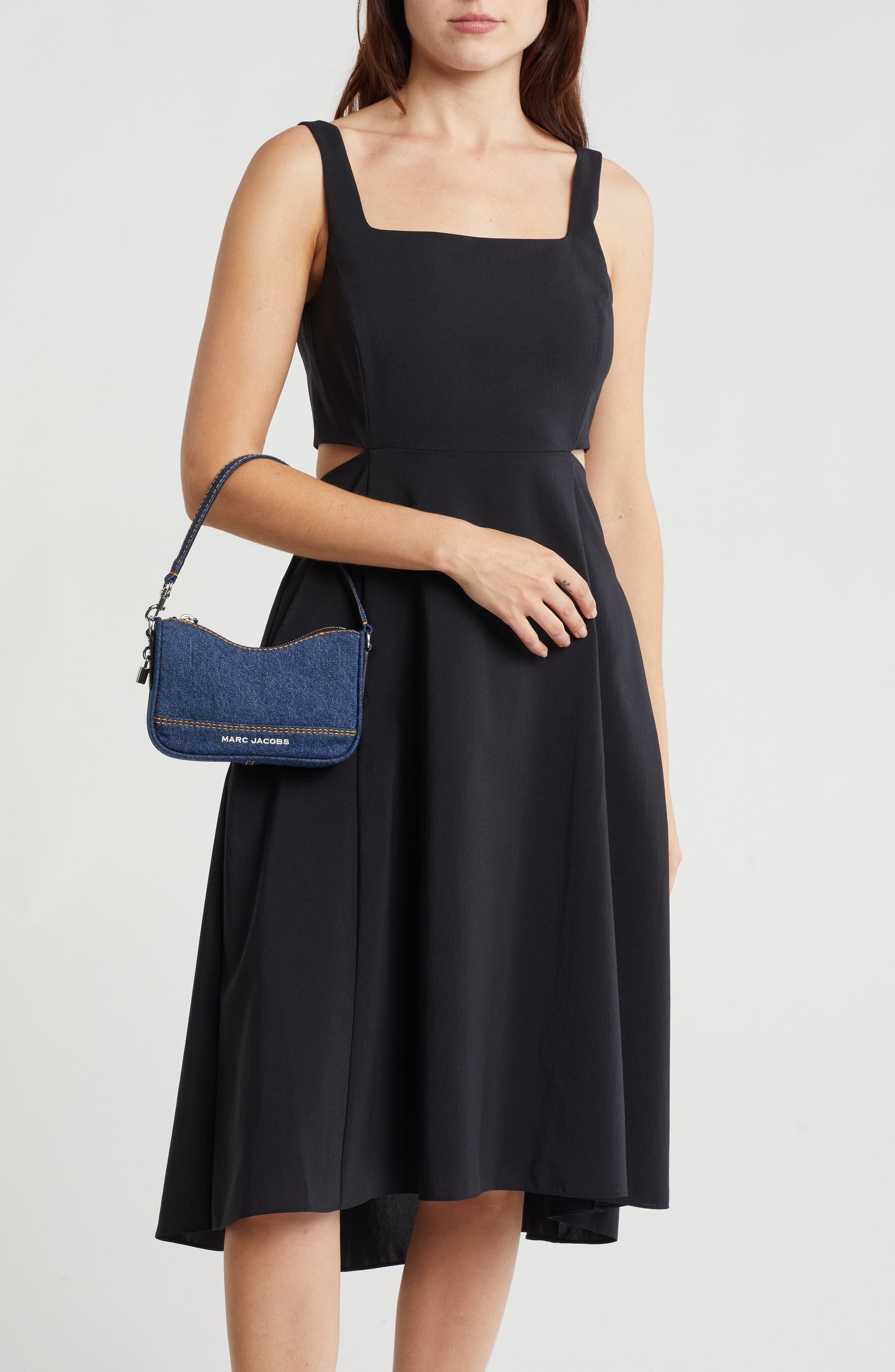 Marc Jacobs Denim Wristlet, Alternate, color, Denim