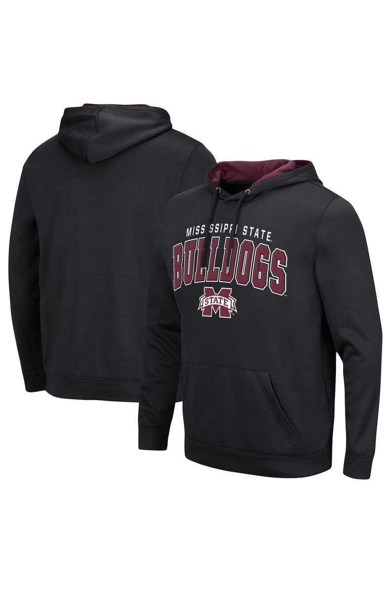 COLOSSEUM Men's Colosseum Black Mississippi State Bulldogs Resistance Pullover Hoodie, Main, color, Black