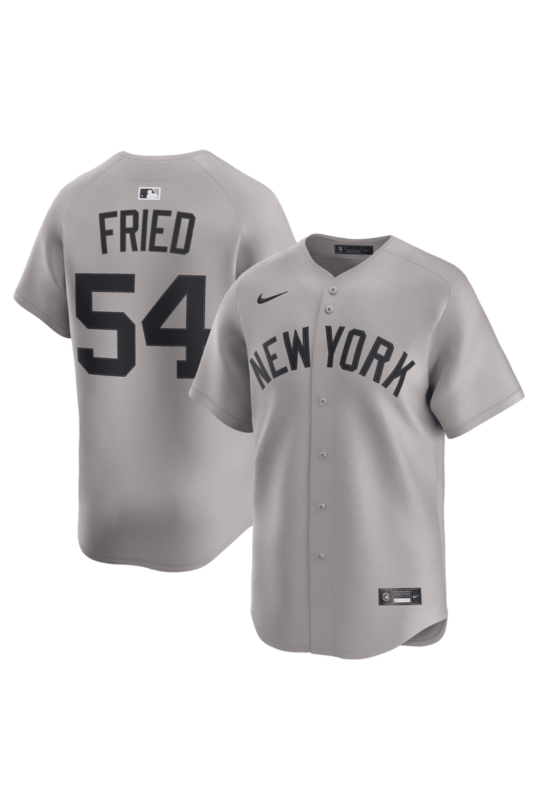 Men's Nike Max Fried Gray New York Yankees Road Limited Player Jersey, Alternate, color, Gray