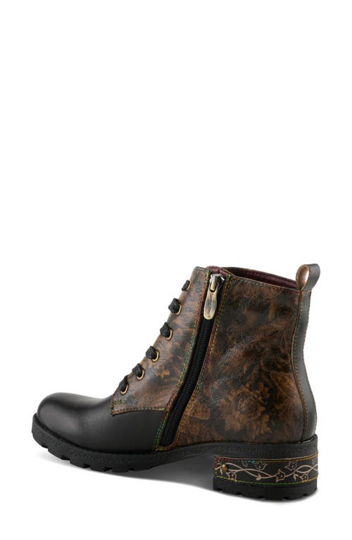 L'artiste By Spring Step Martinela Combat Boot In Multi
