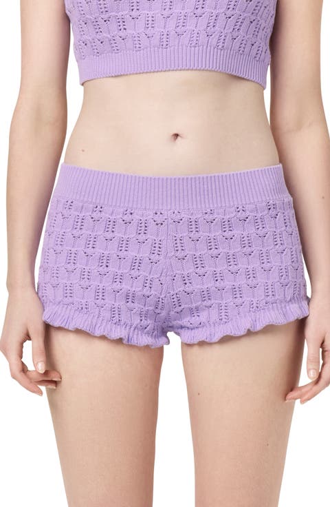 Pointelle Knit Shorts