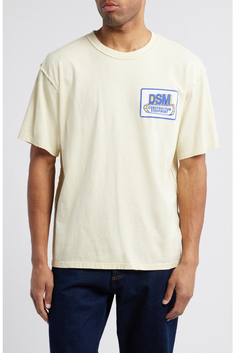 Construction Supima® Cotton Graphic T-Shirt, Main, color, ANTIQUE WHITE