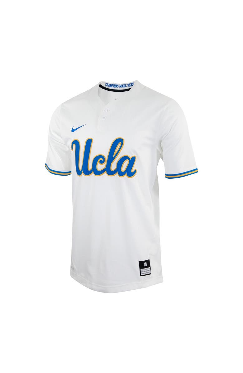 Nike Unisex Nike White UCLA Bruins Two-Button Replica Softball Jersey, Alternate, color, 