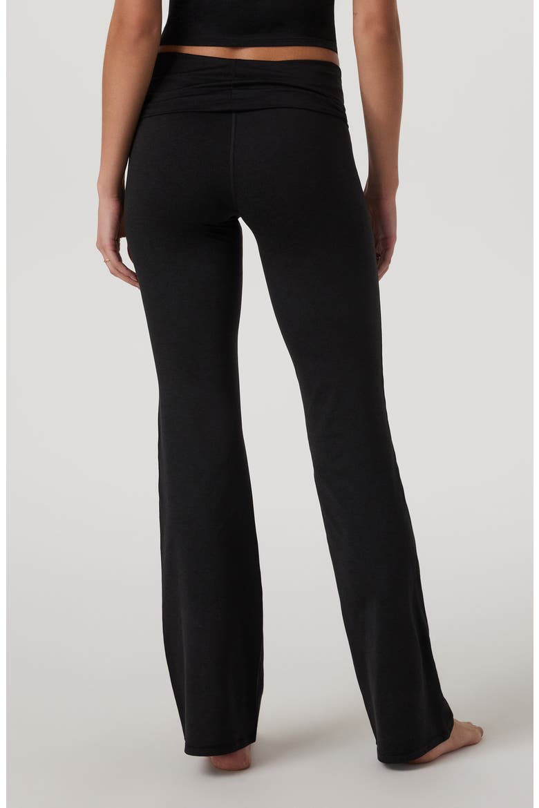 Halo Foldover Pants, Alternate, color, BLACK HEATHER